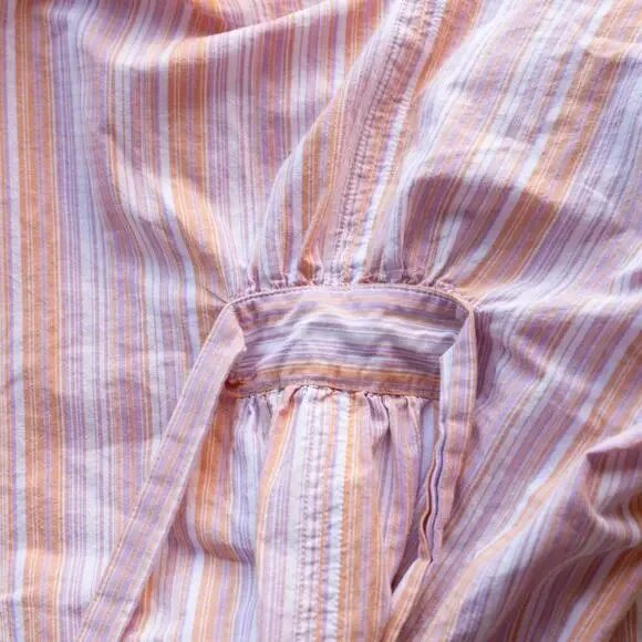 YERSE Blanca Multicolored Stripe Cotton Dress - Size S - Picture 6 of 8